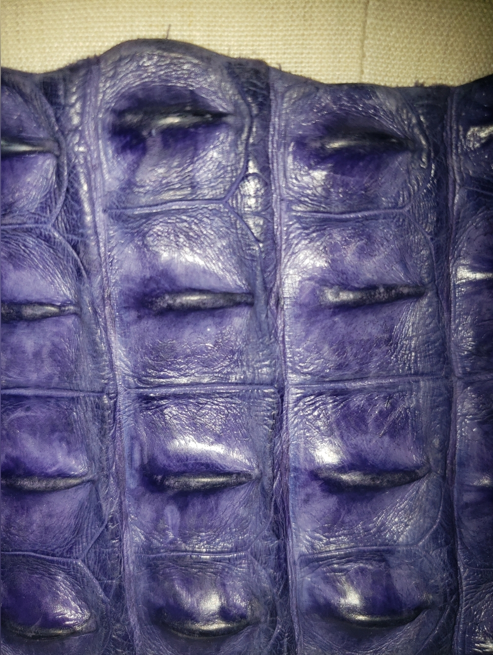 Genuine Crocodile Skin Corset Lilac Purple Belt - Picture 2 of 16